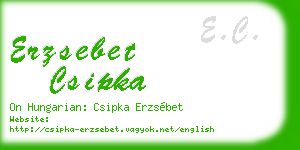 erzsebet csipka business card