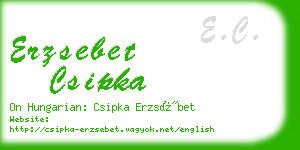 erzsebet csipka business card